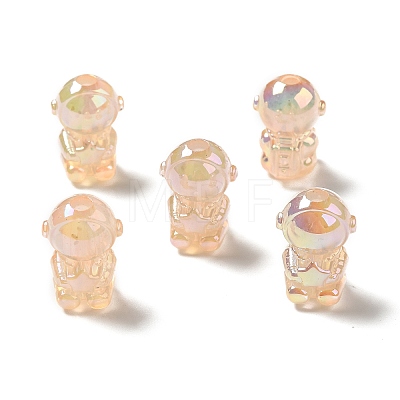 UV Plating Rainbow Iridescent Acrylic Beads PACR-M002-06-1