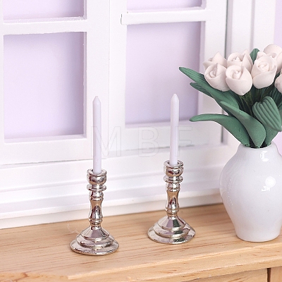 Alloy Candle Holder Miniature Ornaments PW-WG7A026-02-1