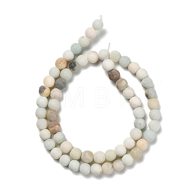 Natural Flower Amazonite/Map Stone/Sesame Jasper/Glass Beads Strands G-P562-C-01-1