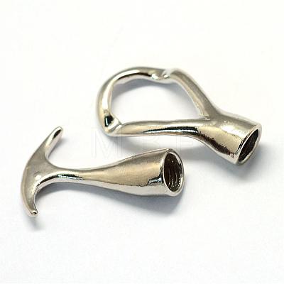 Brass Snap Lock Clasps KK-R033-01P-1