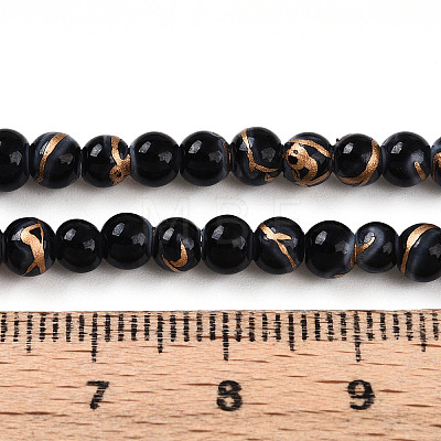 Baking Paint Glass Beads Strands DGLA-N010-4mm-10-1