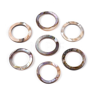 Natural Paua Shell Linking Rings SSHEL-N041-01B-1