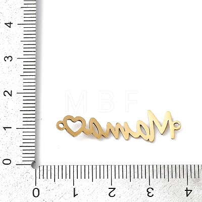 Mother's Day 201 Stainless Steel Connector Charms X-STAS-F316-38G-1