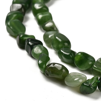 Dyed Natural White Jade Beads Strands G-P497-01E-49-1