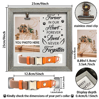 MDF Pet Photo Frames DIY-WH0525-018-1