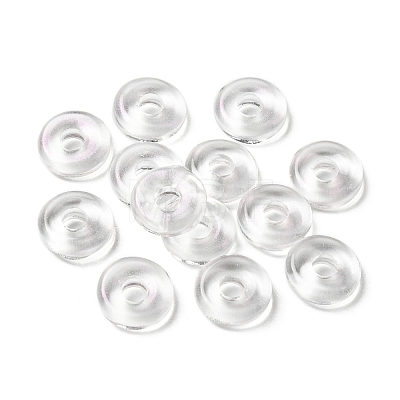 Transparent Glass European Beads GLAA-D009-01C-1