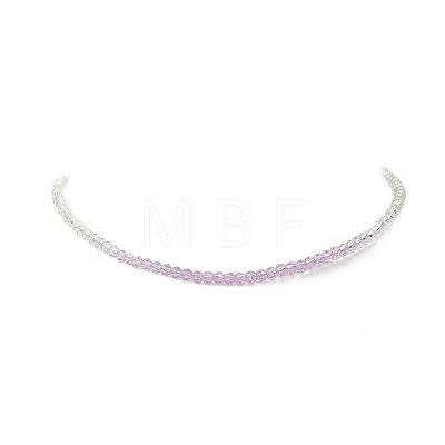 Faceted Gradient Color Glass Beaded Necklaces for Women NJEW-JN04195-1