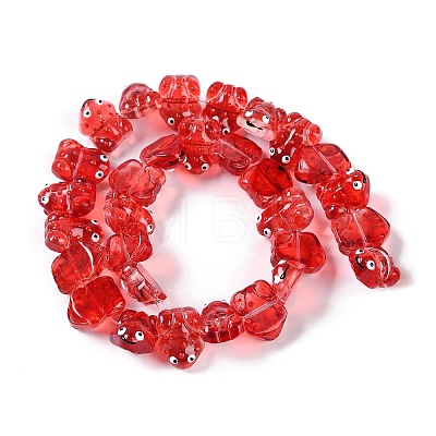 Transparent Glass Enamel Beads Strands GLAA-B021-05D-1