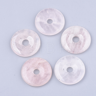 Natural Rose Quartz Pendants G-S349-22E-01-1