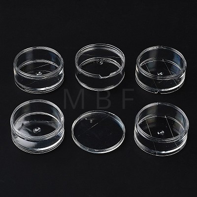 (Defective Closeout Sale: Scratched) Round Plastic Bead Containers CON-XCP0002-39-1