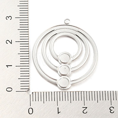 304 Stainless Steel Pendant Cabochon Settings X-STAS-P333-03P-1