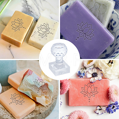Clear Acrylic Soap Stamps DIY-WH0438-024-1