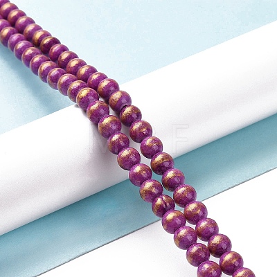 Natural Mashan Jade Beads Strands G-F670-A27-6mm-1