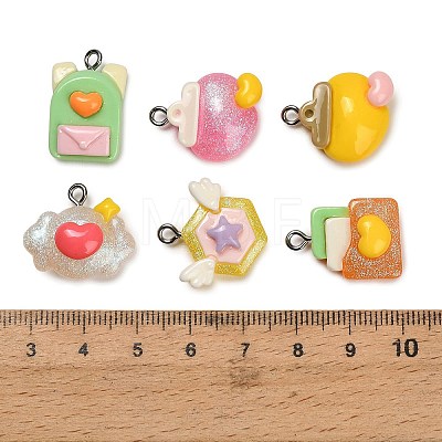 Opaque Resin Pendants RESI-B047-07-1