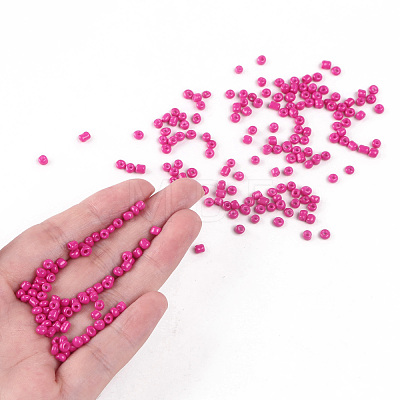 Baking Paint Glass Seed Beads SEED-US0003-3mm-K24-1