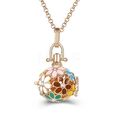 Alloy Cage Pendant Necklaces MF5762-3-1