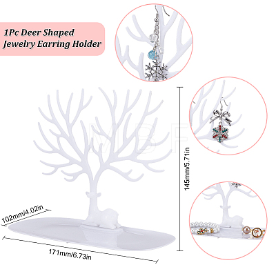 Plastic Jewelry Earring Holder ODIS-WH0001-50B-1