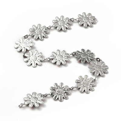 304 Stainless Steel Flower Link Chains CHS-C004-02P-1