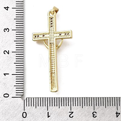 Brass Micro Pave Cubic Zirconia Pendants KK-P336-33G-1