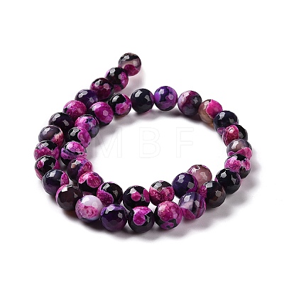 Natural Fire Crackle Agate Bead Strands G-K166-06F-10mm-01-1