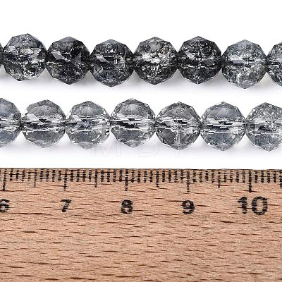 Crackle Transparent Glass Beads Strands GLAA-Q108-02A-01-1