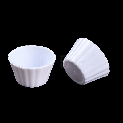 Mini Plastic Simulated Egg Tart Cup DJEW-C005-02B-1