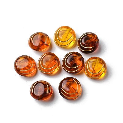Imitation Amber Transparent Acrylic Beads X-MACR-D071-02E-1