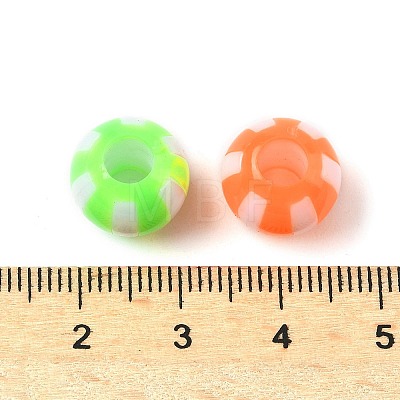 Opaque Acrylic European Beads OACR-D309-07-1