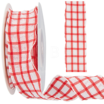 Polyester Plaid Ribbon OCOR-WH20002-28A-1