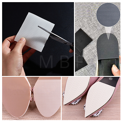 Gorgecraft 4 Pairs 2 Style PVC Self-Adhesive Anti-Slip Stick Shoes Pad AJEW-GF0004-76A-1