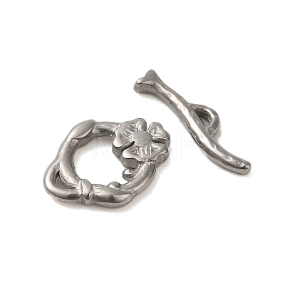 Non-Tarnish 304 Stainless Steel Toggle Clasps STAS-Q324-14P-1