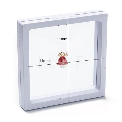 Square Transparent PE Thin Film Suspension Jewelry Display Box CON-D009-01C-05-1