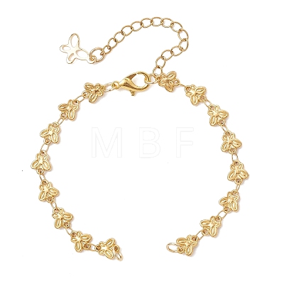 304 Stainless Steel Butterfly Link Chain Bracelet Making AJEW-JB01597-1