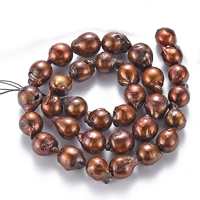 Natural Baroque Pearl Keshi Pearl Beads Strands PEAR-S021-193-1