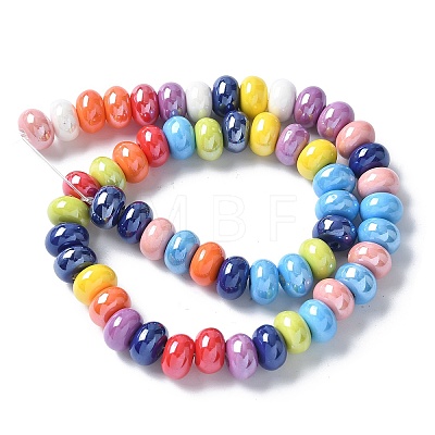 Porcelain Rondelle Beads PORC-Q001-01M-1