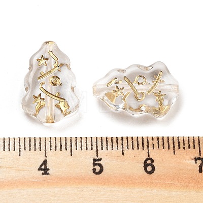 Metal Enlaced Transparent Acrylic Beads LS-X-MACR-M045-09-1