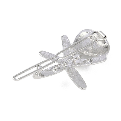 Shell & Starfish Alloy Hair Barrettes AJEW-A056-03C-P-1