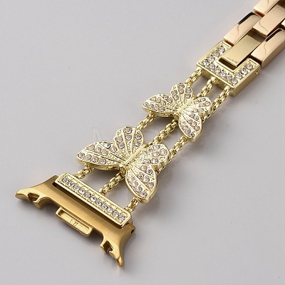 Alloy Rhinestone Butterfly Watch Band FIND-SZC0022-016C-1