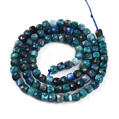 Natural Chrysocolla and Lapis Lazuli Beads Strands G-T141-65-1