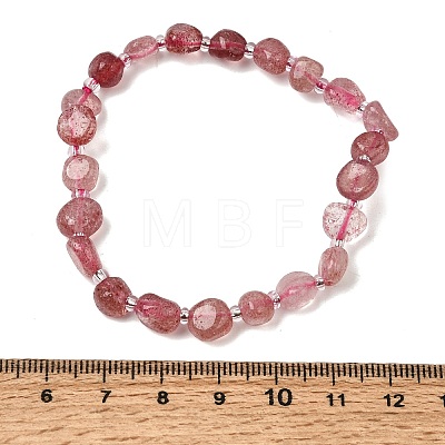 Natural Strawberry Quartz Beads Bracelets GG-CBA05D5-02A-03A-1