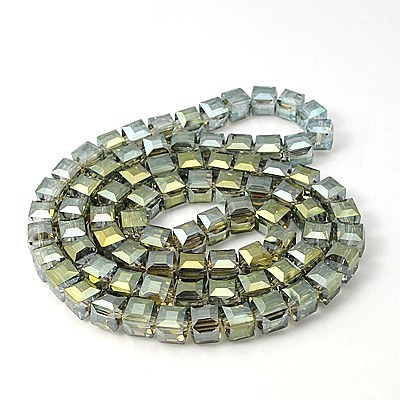 Electorplated Glass Beads EGLA-E006-3M-1