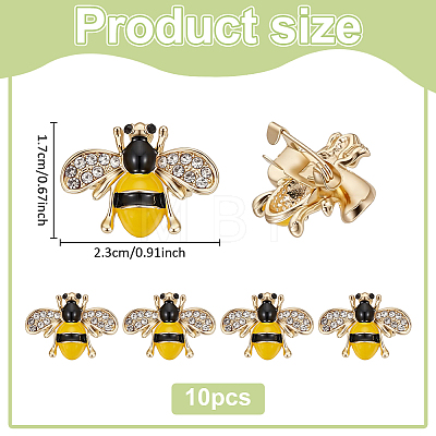 Bee Enamel Pins JEWB-WH0030-105A-1