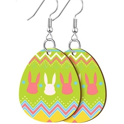 Printed Easter Acrylic Dangle Earrings FS-WG616F7-10-1