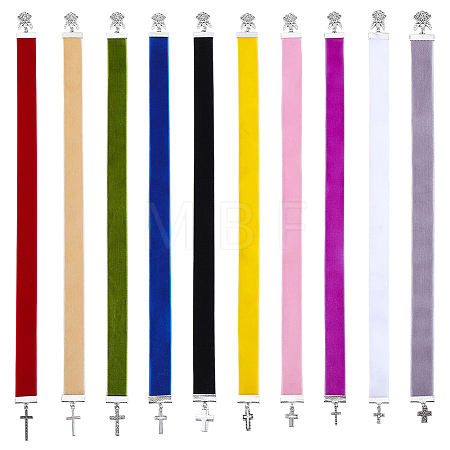 10Pcs Velvet Bookmark AJEW-FG00019-1