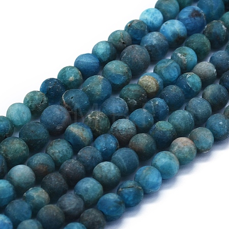 Natural Apatite Beads Strands G-E561-03-6mm-1