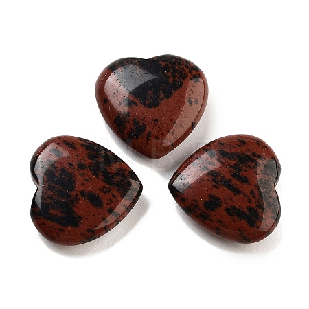 Heart Natural Mahogany Obsidian Palm Stones G-C134-06A-24-1