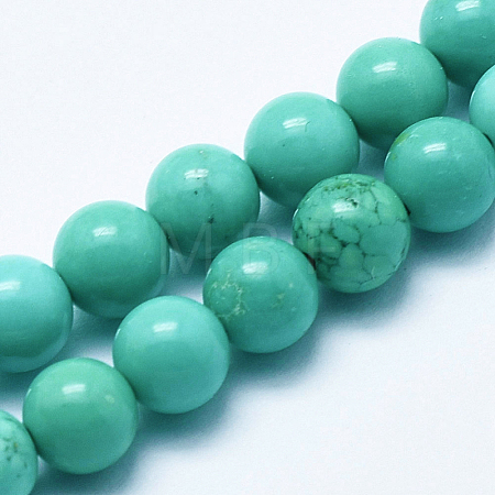 Natural Magnesite Beads Strands G-K244-02-6mm-02-1
