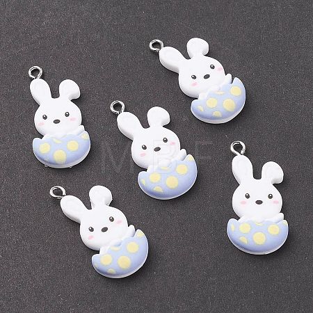 Opaque Resin Pendants LS-X-RESI-F030-19-1