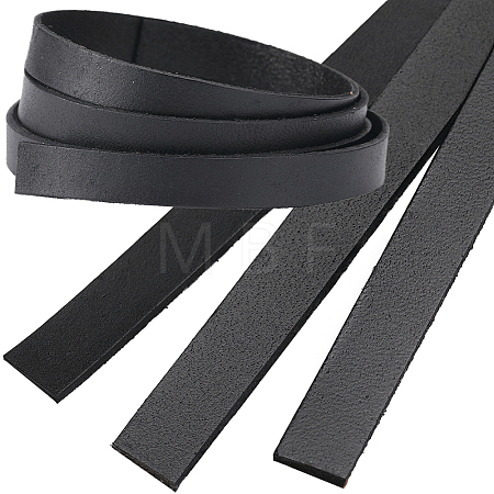 3Pcs Flat Leather Jewelry Cord WL-GF0001-16C-02-1