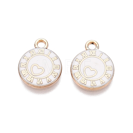 Rack Plating Alloy Enamel Pendants ENAM-N070-01A-01G-03-1